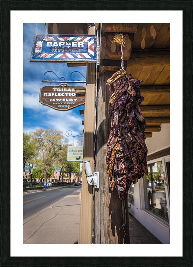 Sante Fe New Mexico Shops Picture Frame print