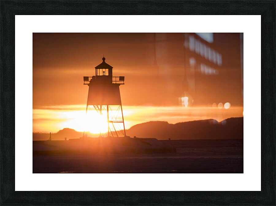 Grand Marais Minnesota Lighthouse Sunset Picture Frame print