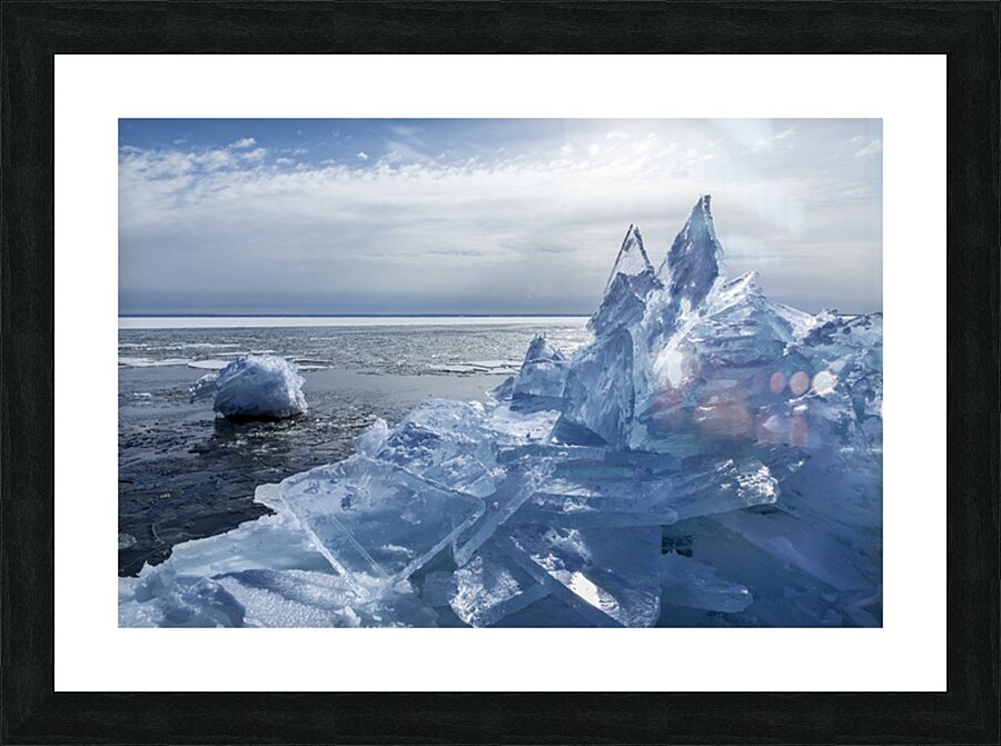 Stack Ice Over Superior Picture Frame print