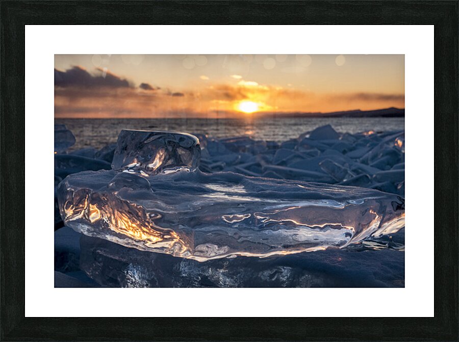 Icy Sunset Picture Frame print