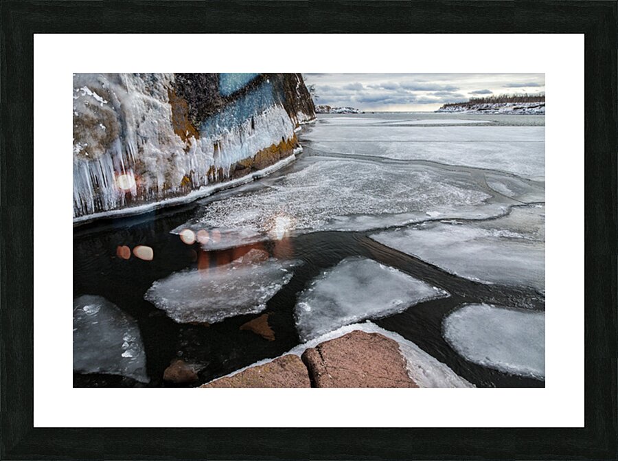 Pancake Ice on Lake Superior Picture Frame print