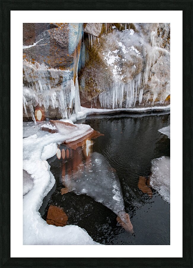 Lake Superior Ice Cove Picture Frame print