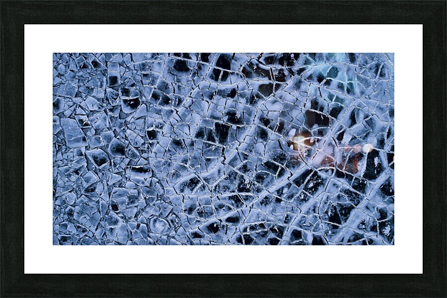 Aerial Icy Lake Superior Abstract Picture Frame print