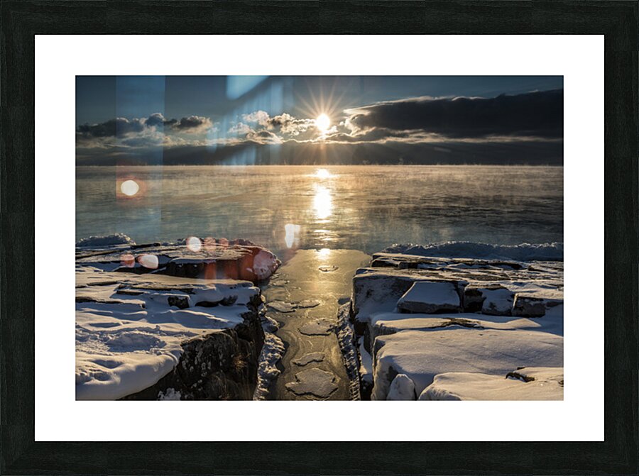 Lake Superior Winter Sunrise Art Picture Frame print