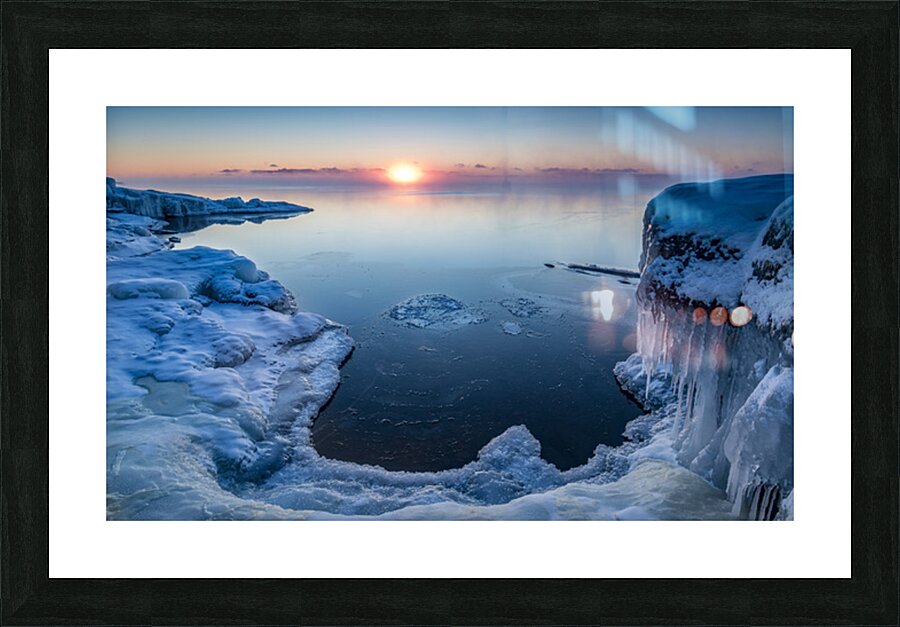 Lake Superior Winter Sunrise Picture Frame print