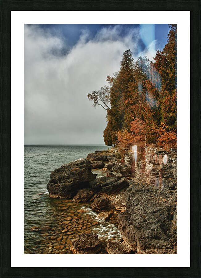 Lake Michigan Shore Line Wisconsin Picture Frame print