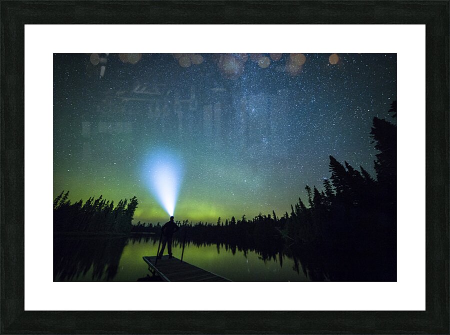 Northern Lights Over Boundary Waters Minnesota Picture Frame print