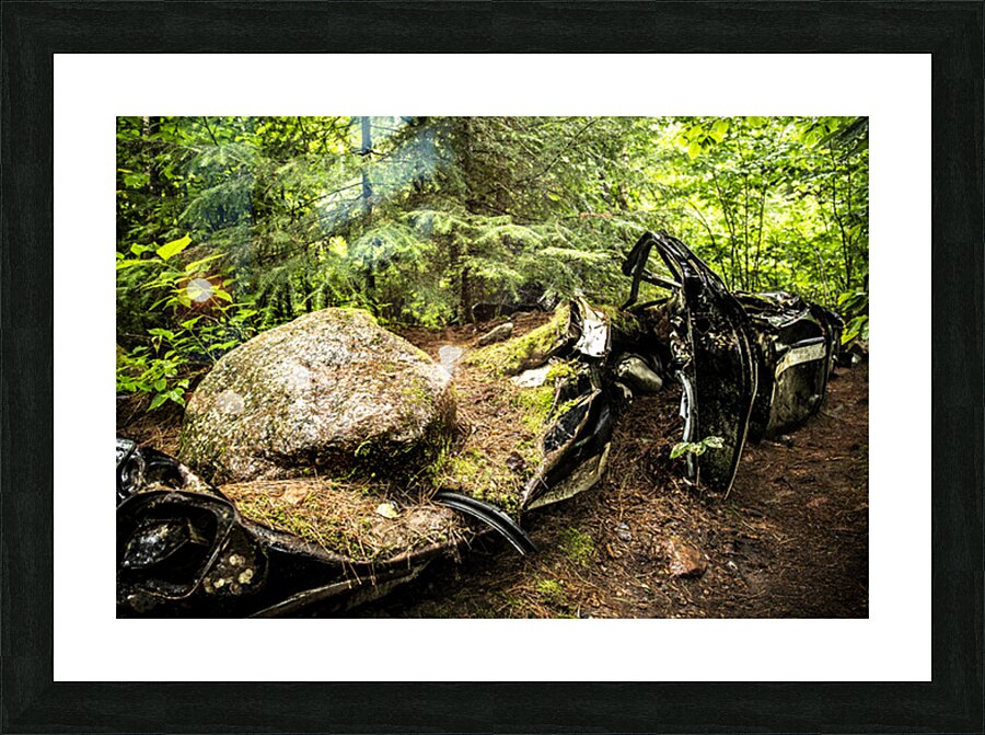 Boulder Car in Nature Picture Frame print