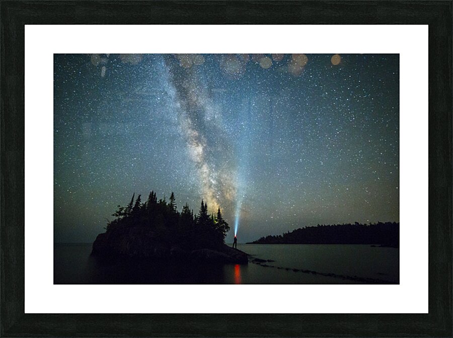 Milky Way Over Lake Superior Picture Frame print