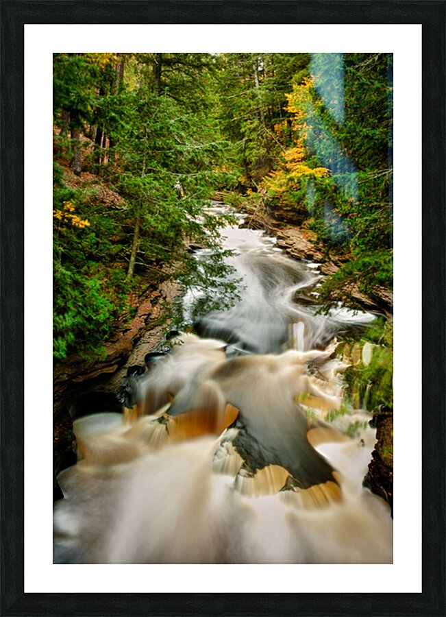 Presque Isle River Michigan Fall Picture Frame print