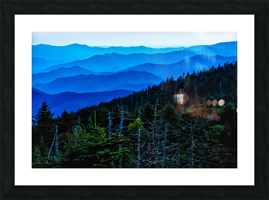 Blue Hour Over the Smoky Mountains Picture Frame print