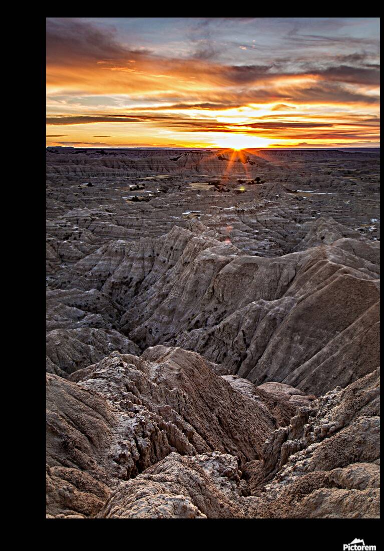Badlands Sunrise Reproduction