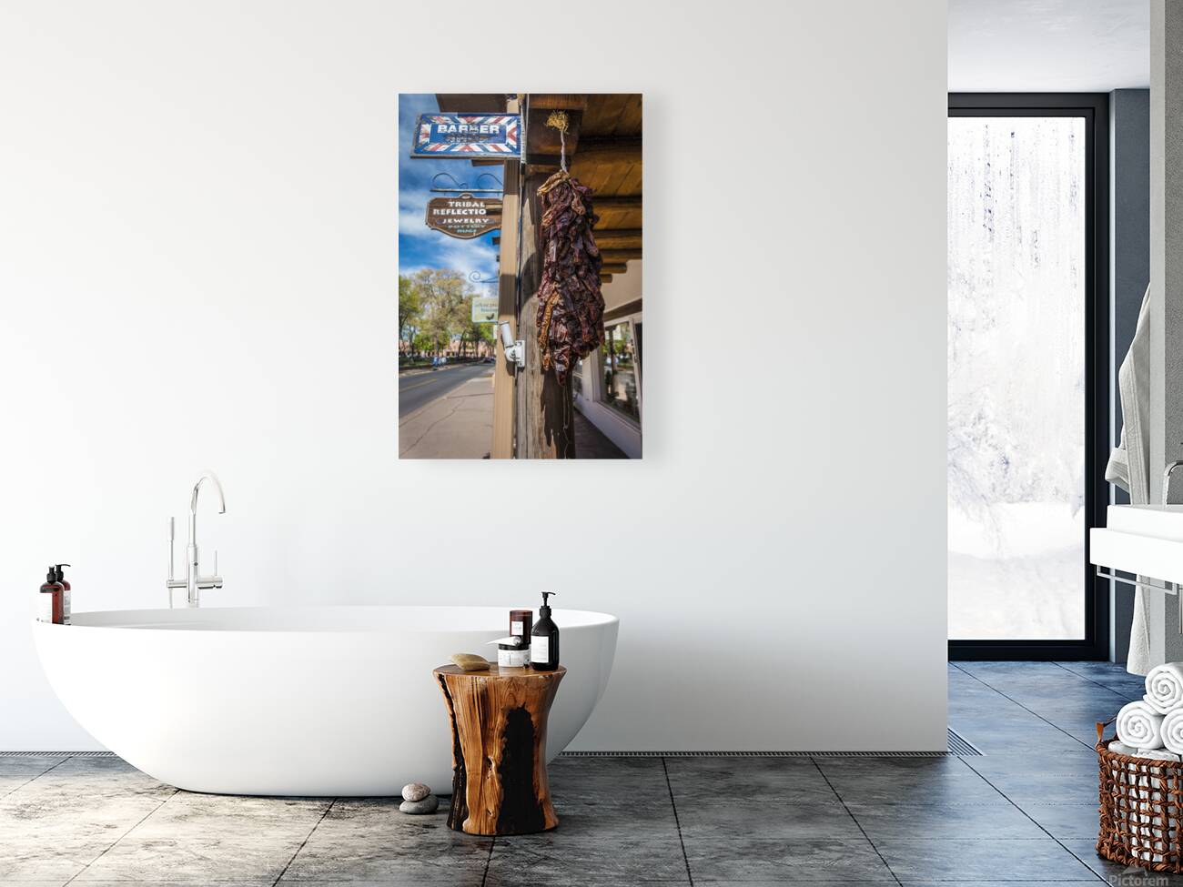 Sante Fe New Mexico Shops Reproduction