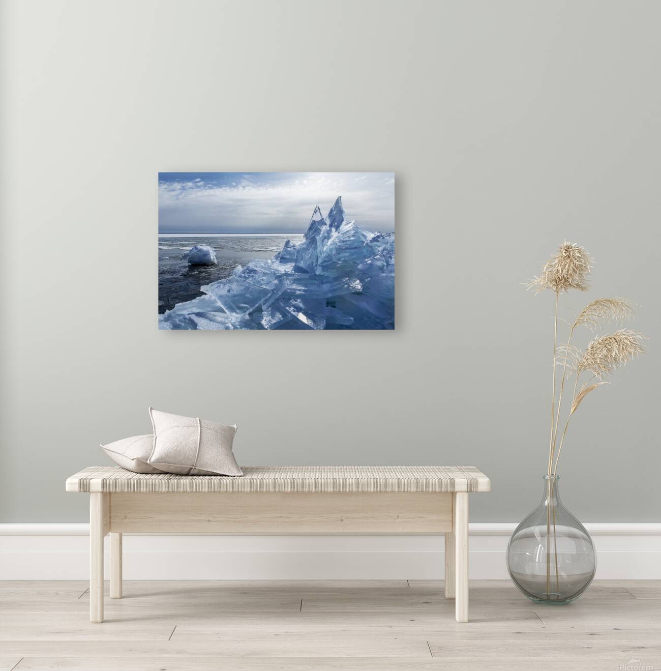 Stack Ice Over Superior Reproduction