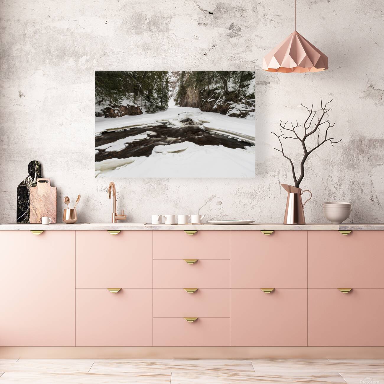 Winter Canyon on River Reproduction