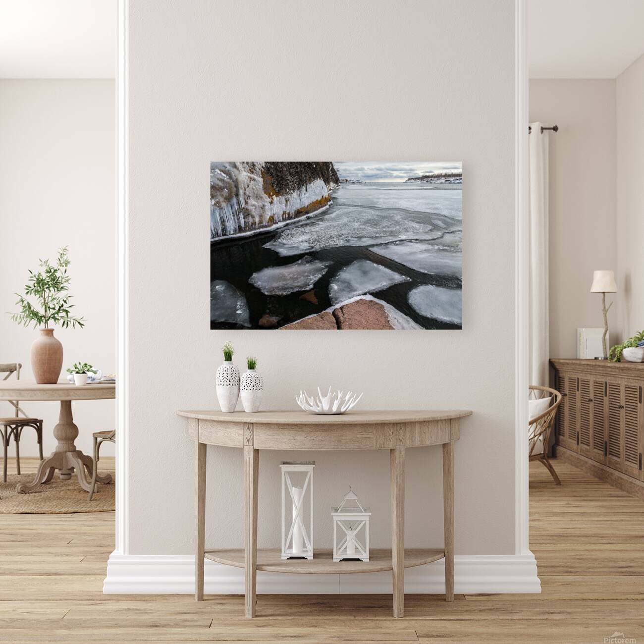 Pancake Ice on Lake Superior Reproduction