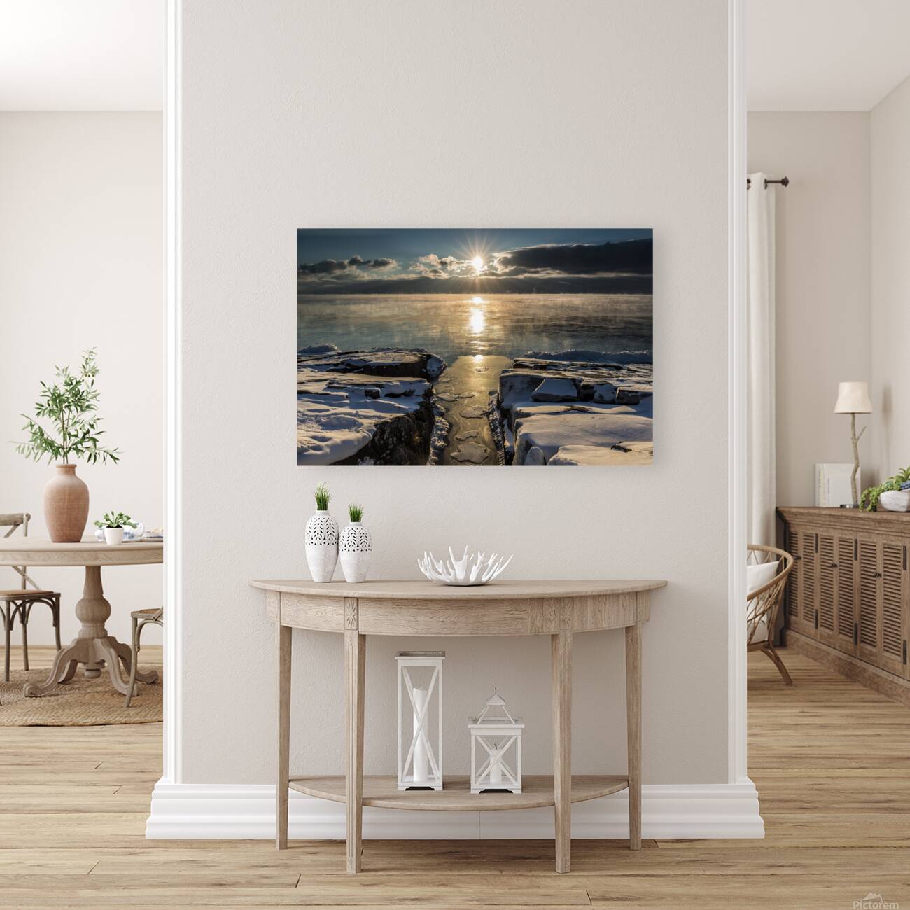Lake Superior Winter Sunrise Art Reproduction