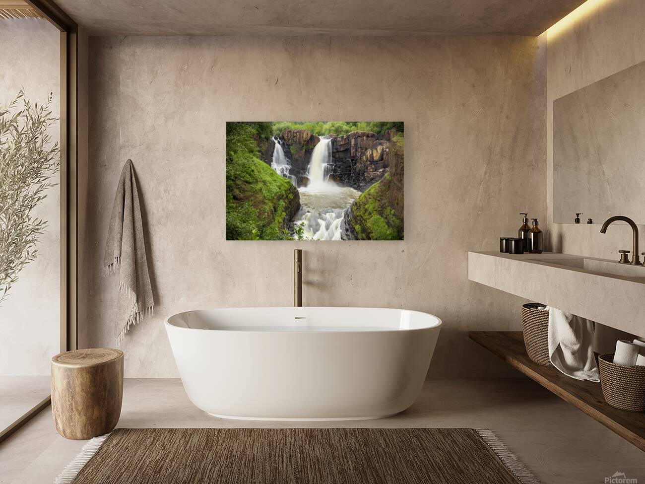 High Falls Overlook Waterfall Reproduction