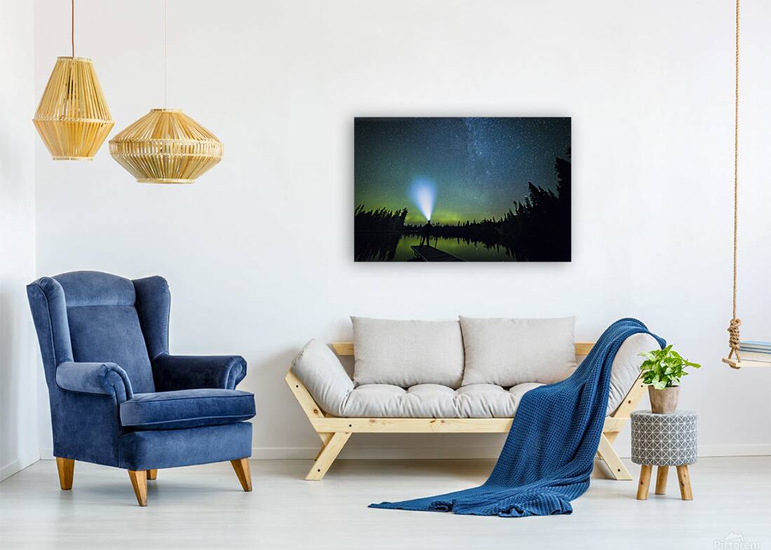 Northern Lights Over Boundary Waters Minnesota Reproduction