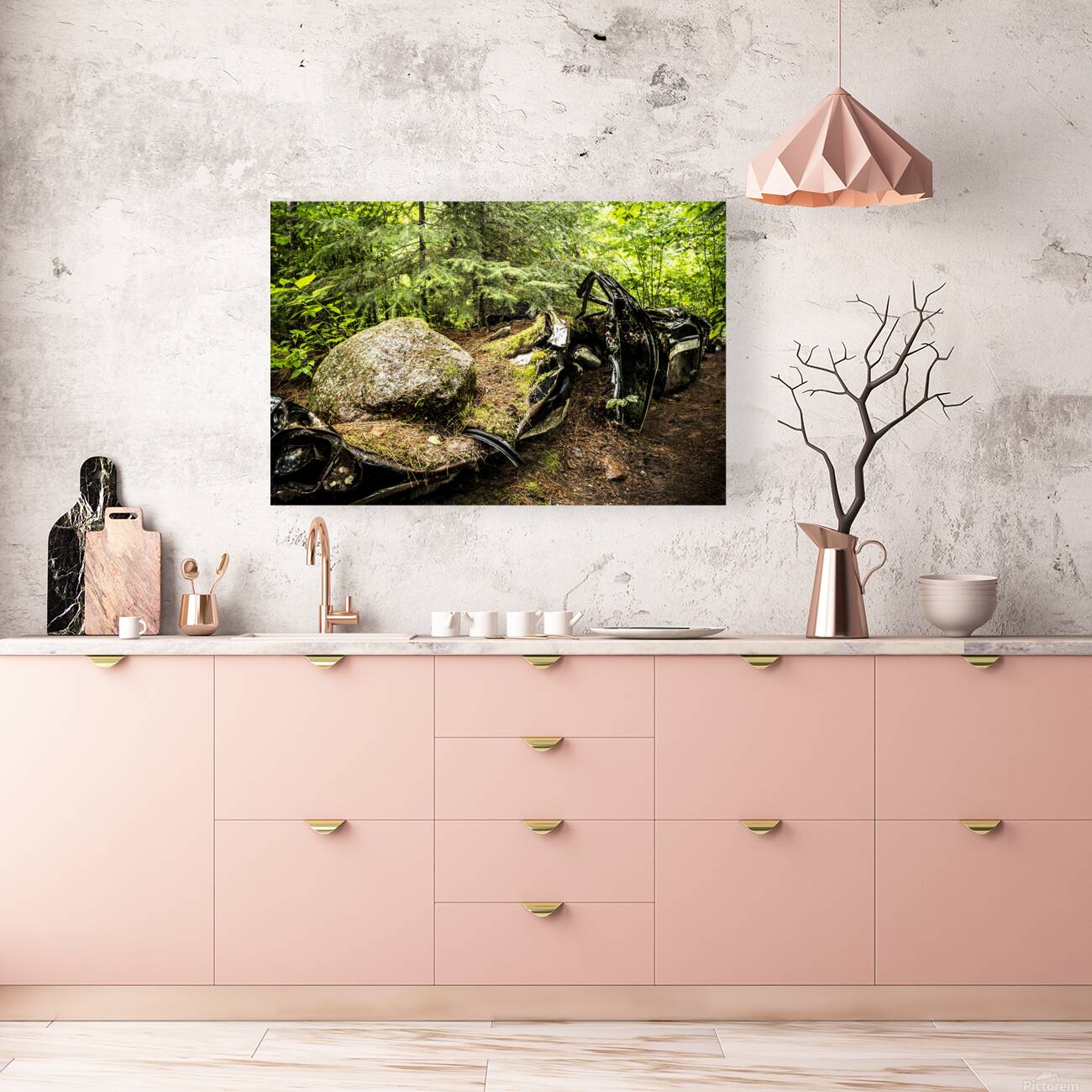 Boulder Car in Nature Reproduction