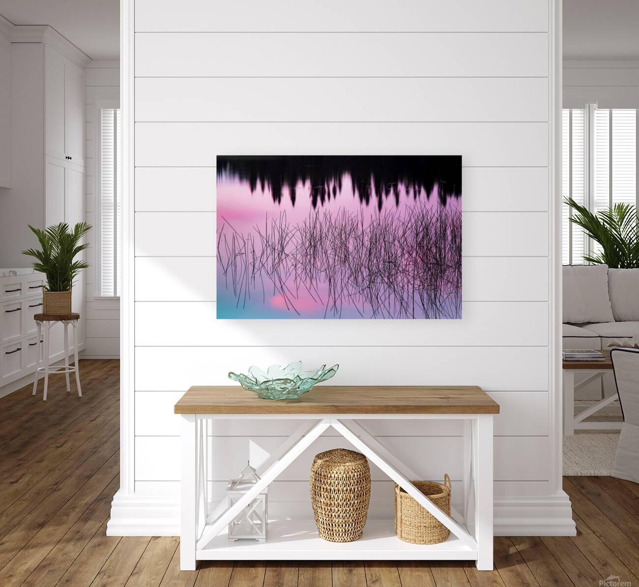 A Weedy Lake Abstract Reproduction