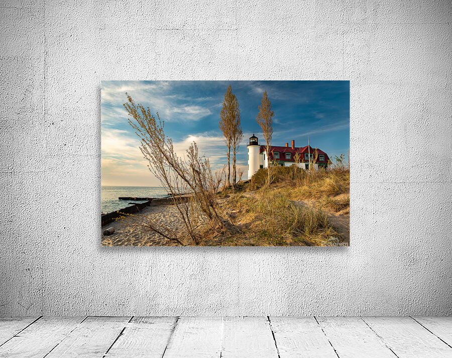 Point Betsie Lighthouse On The Beach Wall Preview