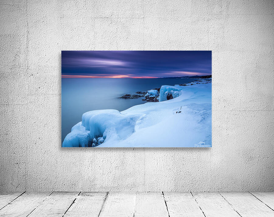 Minnesota Northshore Winter Sunset Wall Preview