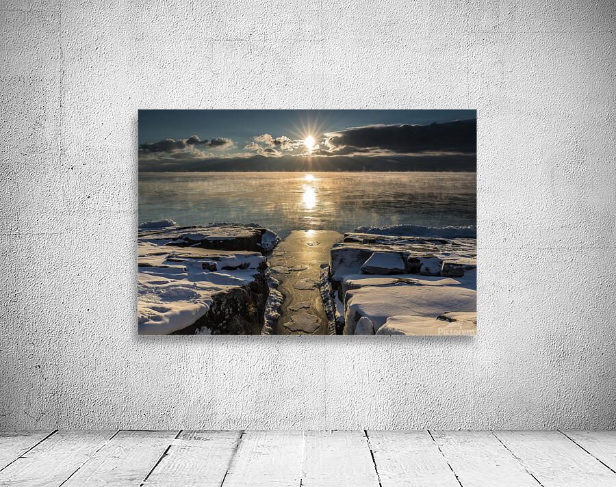 Lake Superior Winter Sunrise Art Wall Preview