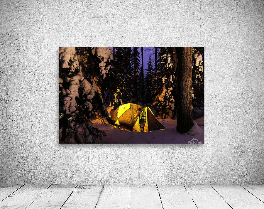 Winter Camping Under the Stars in Minnesota Wall Preview