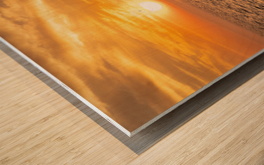 Point Betsie Sunset Over Lake Michigan Wood print