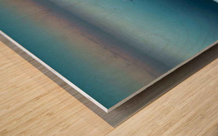 Sunrise on Ice Wood print