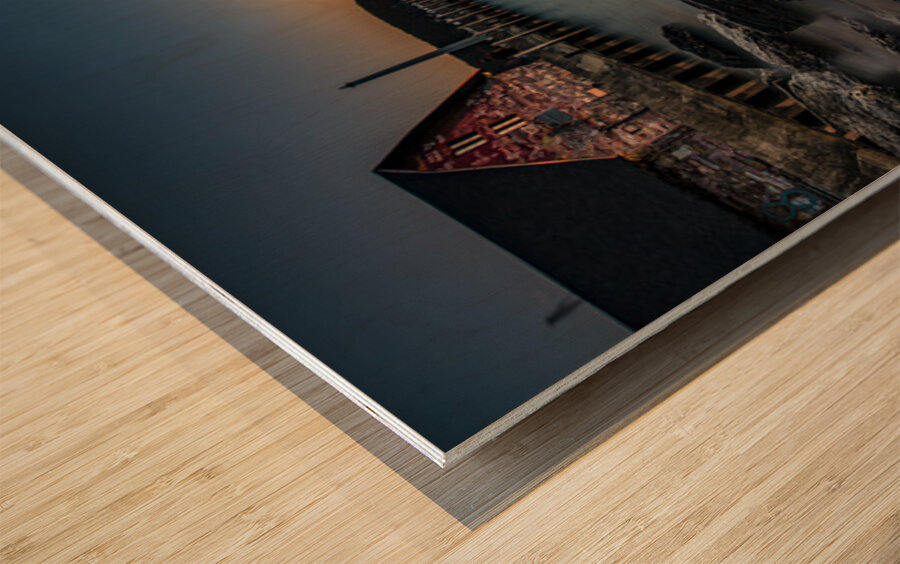 Door County Sunset Wood print