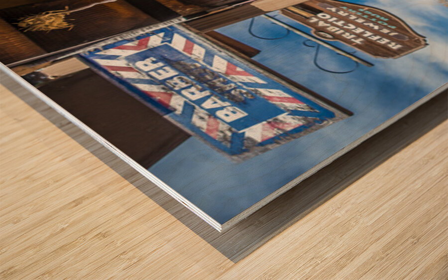 Sante Fe New Mexico Shops Wood print