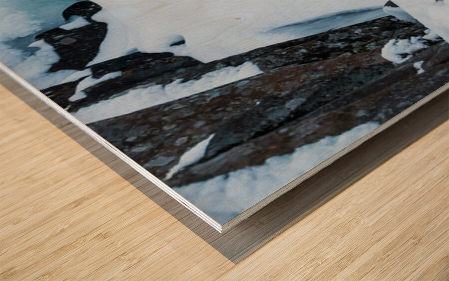 Lake Superior Ice Cavern Wood print