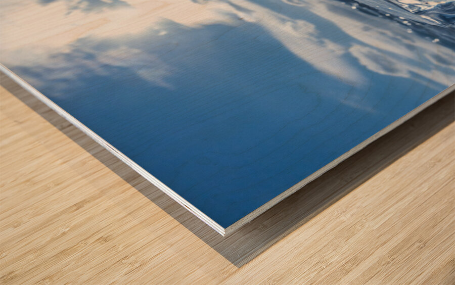 Icy Reflection Wood print