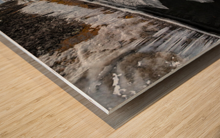 Pancake Ice on Lake Superior Wood print