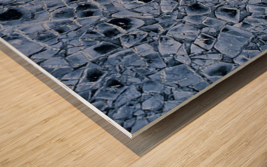 Aerial Icy Lake Superior Abstract Wood print