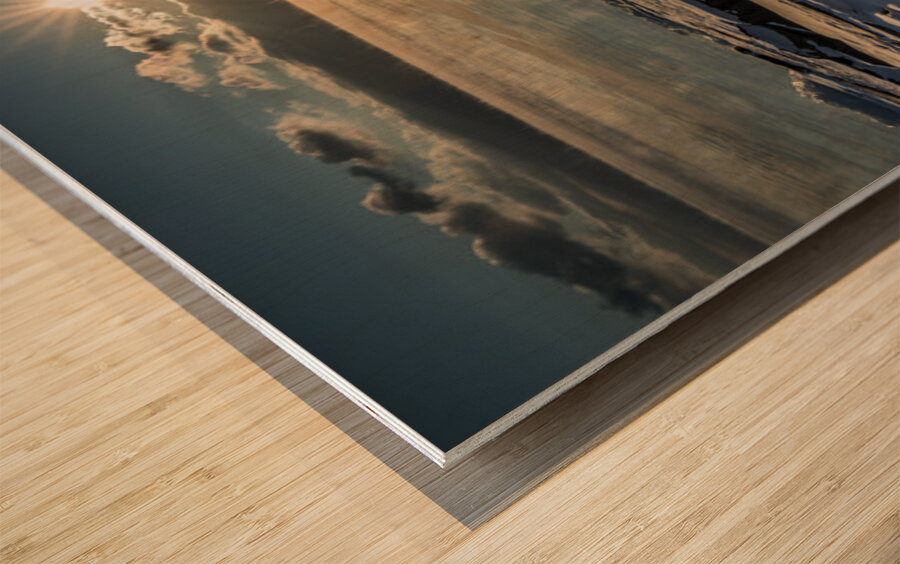 Lake Superior Winter Sunrise Art Wood print