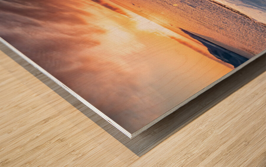 Minnesota North Shore Winter Sunrise Wood print