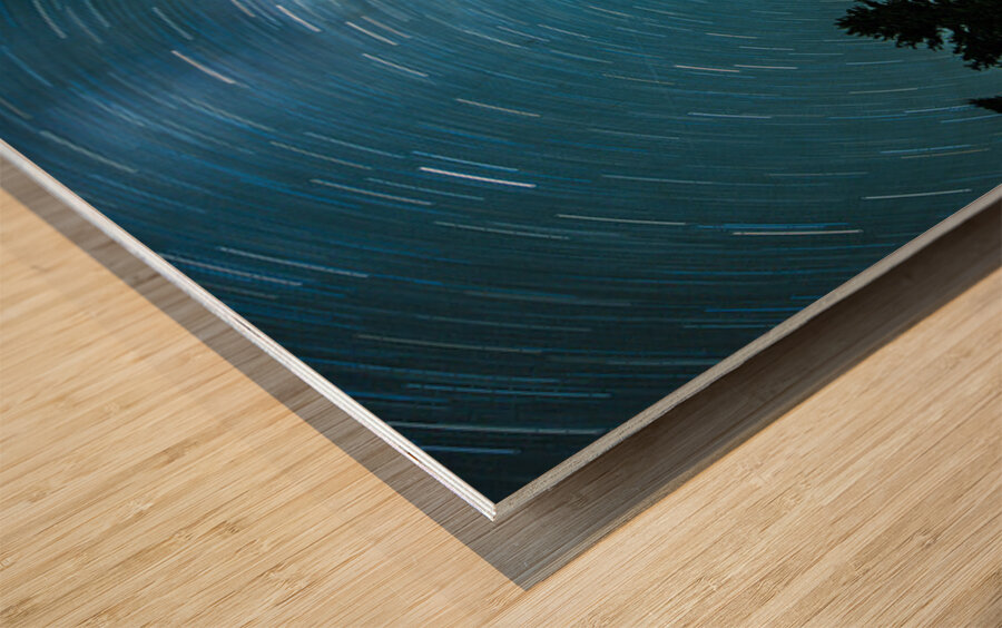 Star Trails of Northern Minnesota Wood print