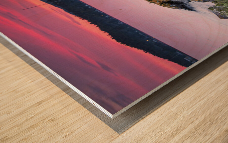 Grand Marais Minnesota Harbor Sunset Wood print