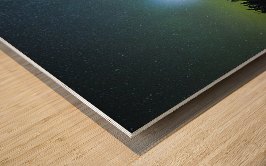 Northern Lights Over Boundary Waters Minnesota Wood print