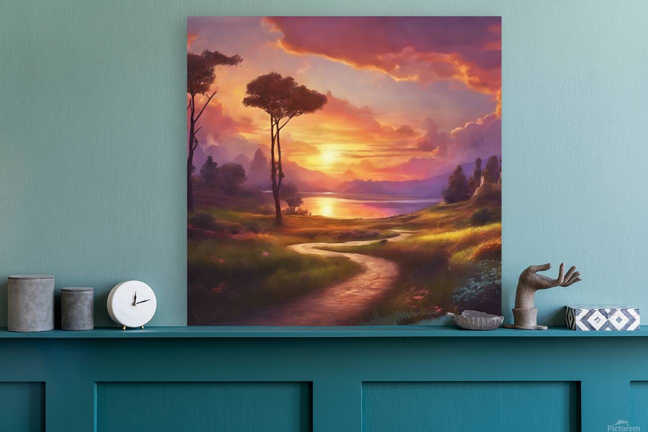 0 A natural picture at sunset with charming color Reproduction