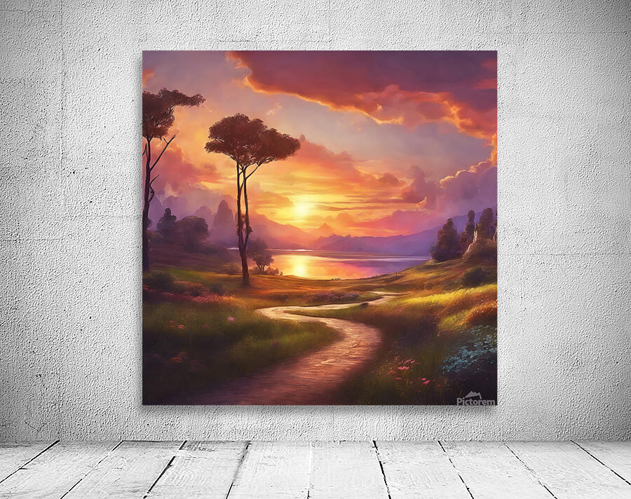0 A natural picture at sunset with charming color Wall Preview