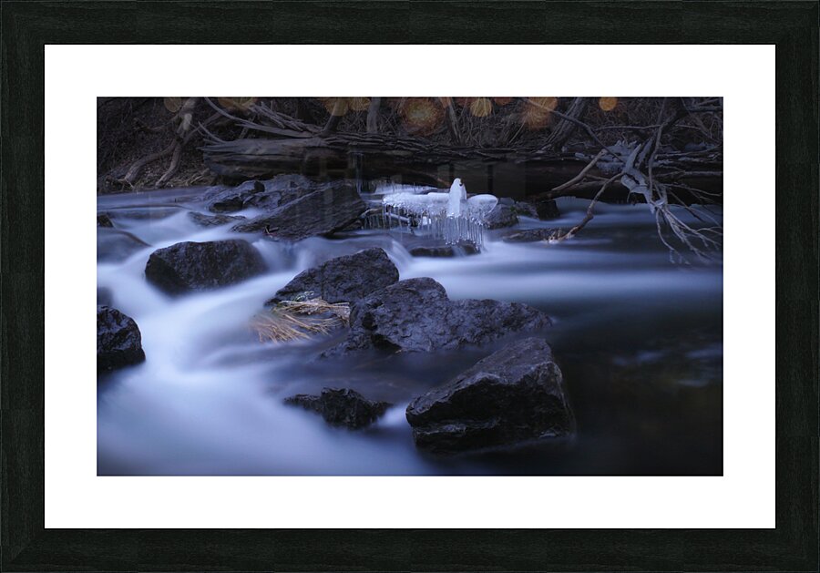 Milford Stream Ice Picture Frame print