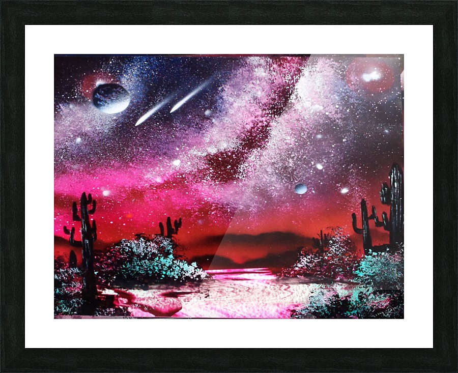 Cactus galaxy Picture Frame Printing