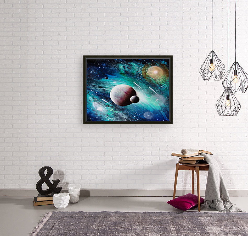 Blue maroon galaxy Reproduction