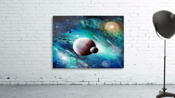 Blue maroon galaxy Wall Preview