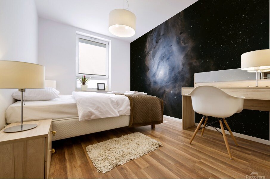 The lagoon nebula In hubble pallette  Mural print