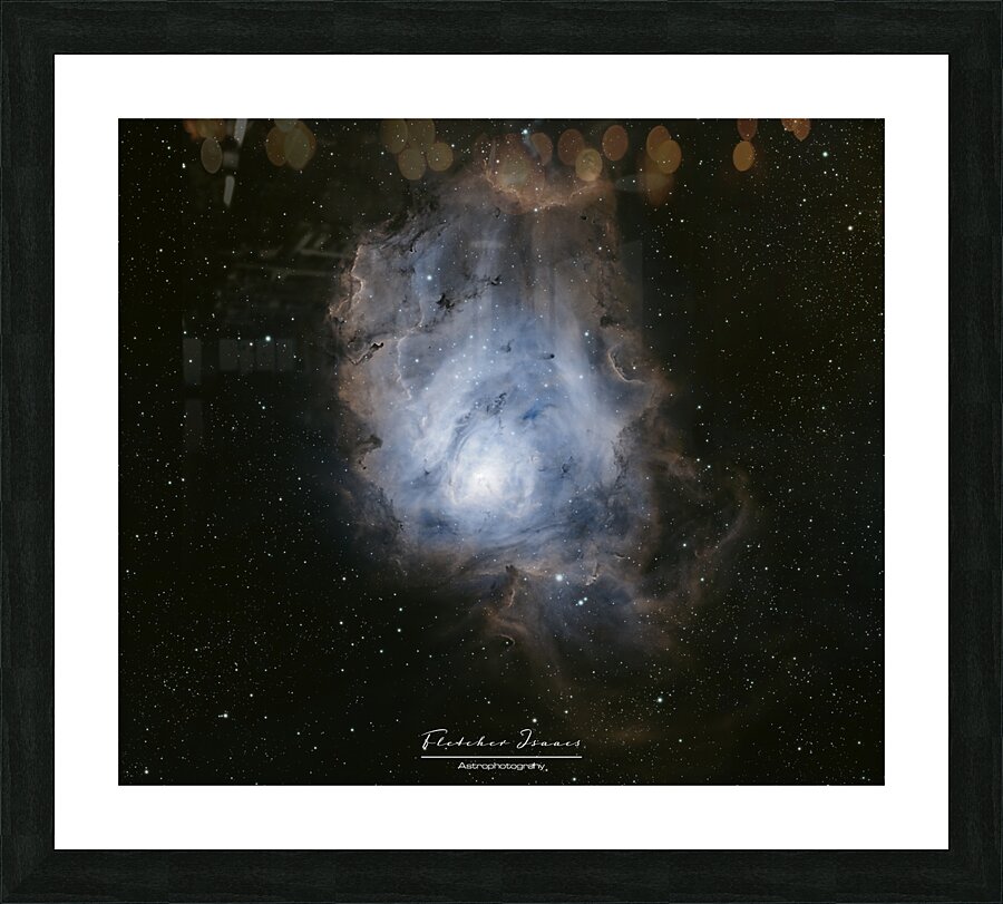 The lagoon nebula In hubble pallette  Picture Frame print